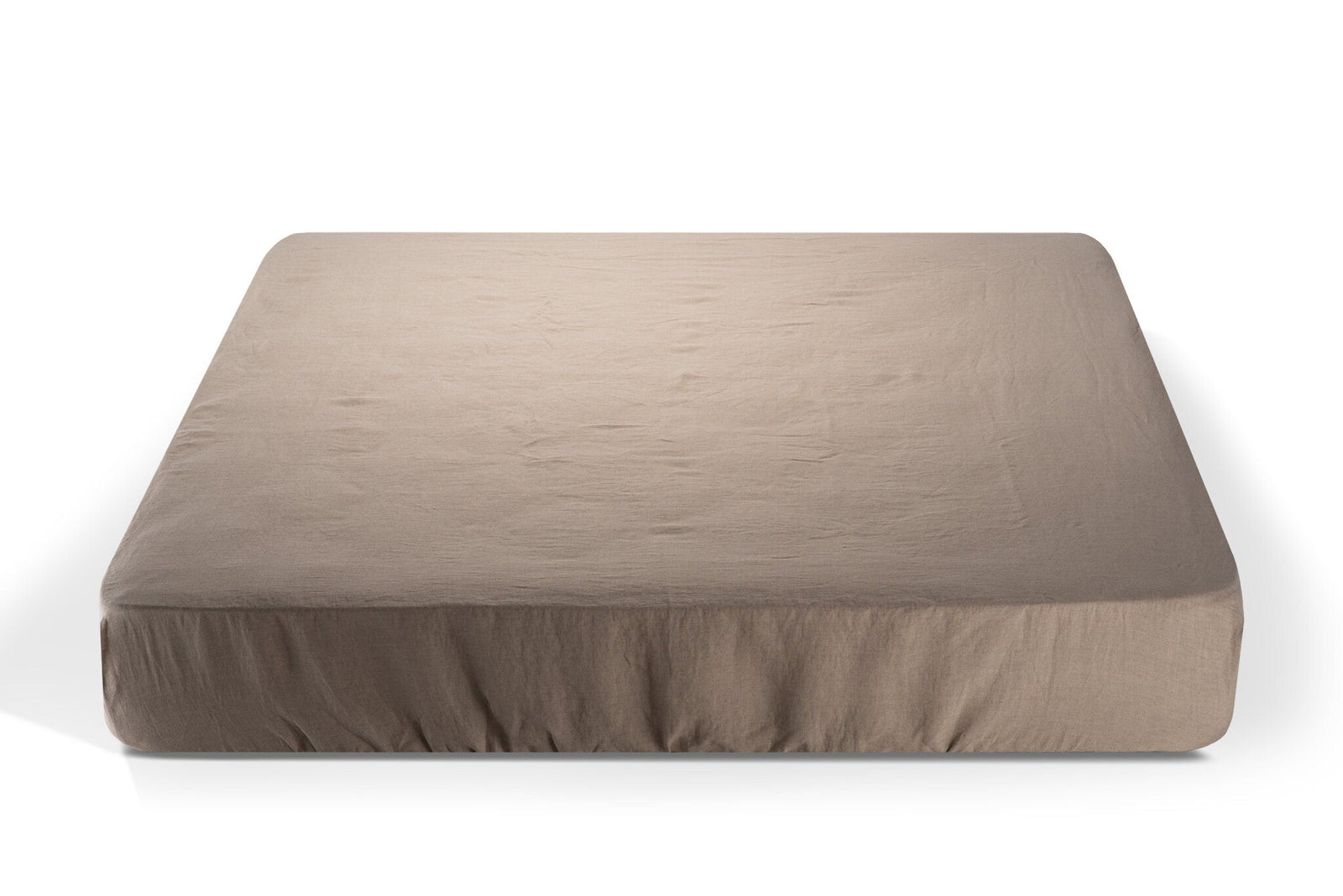 Natural linen fitted sheet-1