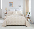 Ivory Ruffled Cotton Bedspread Set