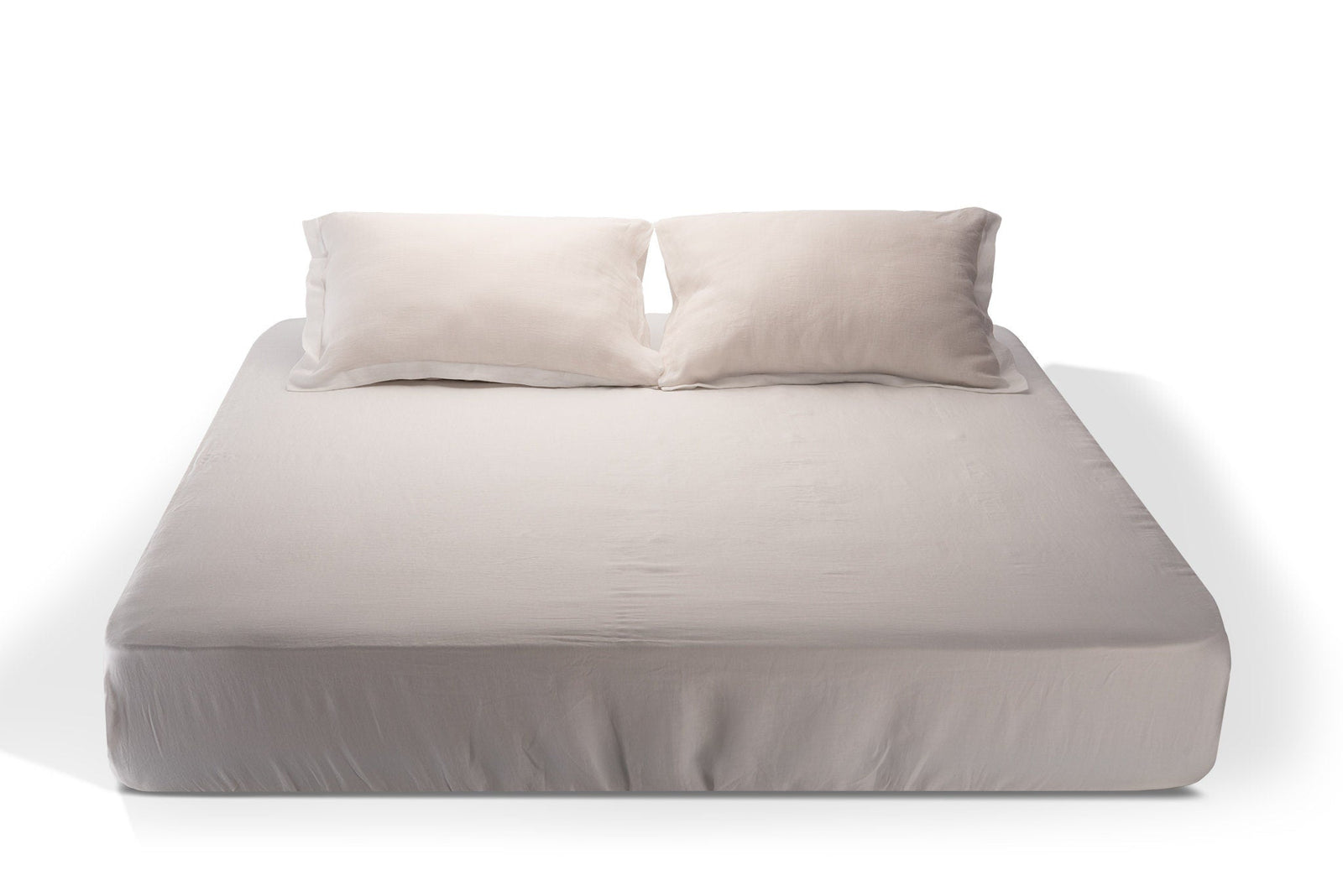 Natural linen fitted sheet-5