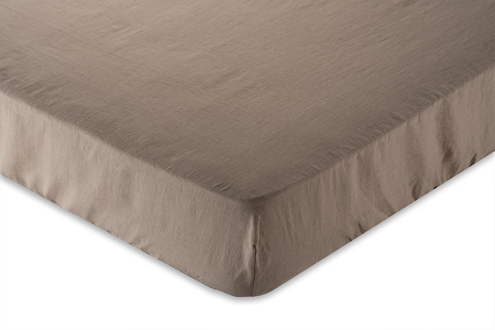 Natural linen fitted sheet-4